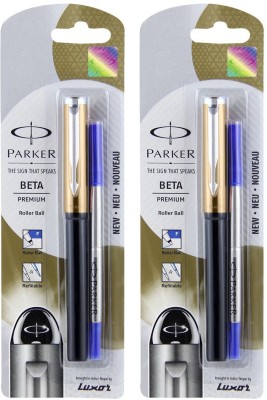PARKER Parker Beta Premium CT Roller Ball Pen(Pack of 2, Blue)