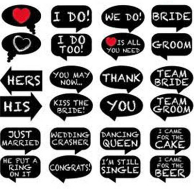 

PARTY PROPZ SET OF 24 PHOTO BOOTH PROPS/ PARTY PROPS Photo Booth Board(Birthday, Wedding, Party, Bachelorette)