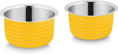 

Ideale Patila Set MUSTARD-2pcs Pot 2.9 L(Stainless Steel, Induction Bottom), Yellow