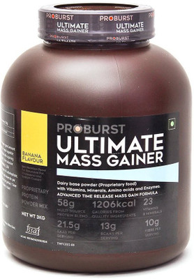 PROBURST Ultimate Mass Gainer Weight Gainers/Mass Gainers(3 kg, Banana)