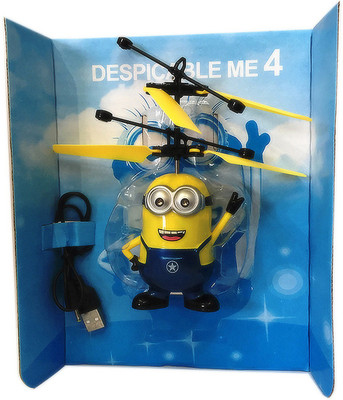

Nilkanth Enterprise Minion(Yellow+Blue)Infrared Controlled Flying Aircraft With Led Light Gravity Sensor(Float over Your Palm)Super Durable Material(Multicolor)