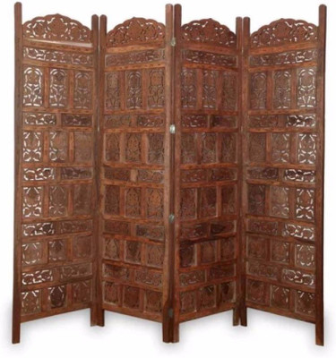 

Onlineshoppee Solid Wood Decorative Screen Partition(Free Standing, Finish Color - Brown)