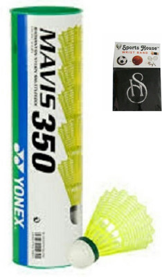 

Yonex mavis 350 (pack of 6) Nylon Shuttle - Yellow(slow, 77, Pack of 6)