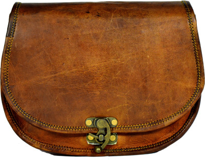 

Adimani Women Casual Brown Genuine Leather Sling Bag