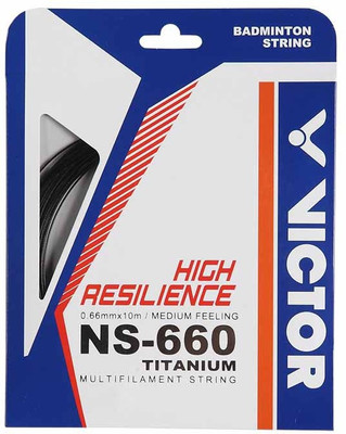 

Victor NS-660TI-C (Pack of 3) 0.66 Badminton String - 10 m(Black)