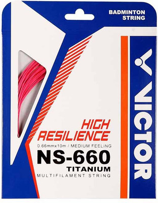 

Victor NS-660TI-Q (Pack of 3) 0.66 Badminton String - 10 m(Red)