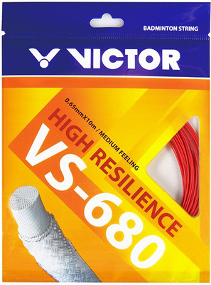 Victor VS-680-Q (Pack of 3) 0.65 Badminton String - 10 m(Red)