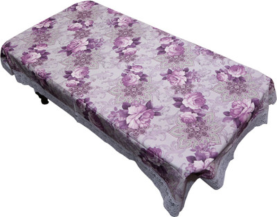 KUBER INDUSTRIES Plastic 4 Seater Printed Table Cover(Purple)