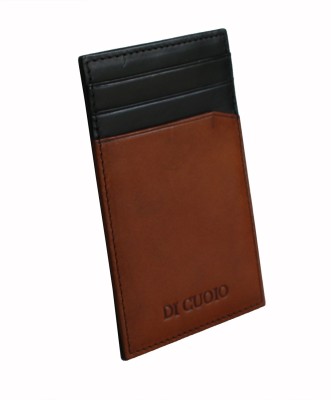 

DiCuoio Men Black Genuine Leather Money Clip(3 Card Slots), Black-001