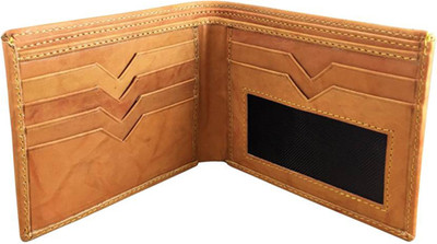 TnW Men Tan Genuine Leather Wallet(6 Card Slots)