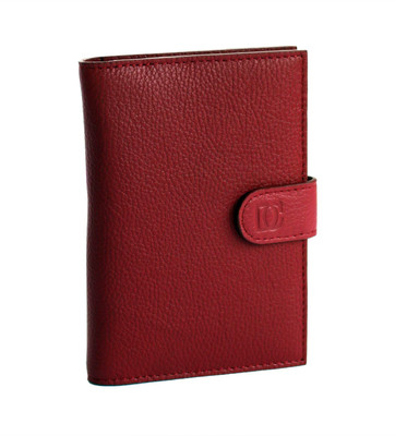 

DiCuoio Women Casual Maroon Genuine Leather Document Holder(4 Card Slots), Red-010