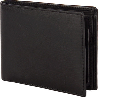 

Viaan Men Black Genuine Leather Wallet(2 Card Slots)