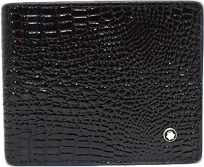 

Online Bucket Men Black Genuine Leather Wallet(8 Card Slots)