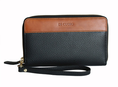 

DiCuoio Women Black Genuine Leather Wallet(7 Card Slots), Black-001