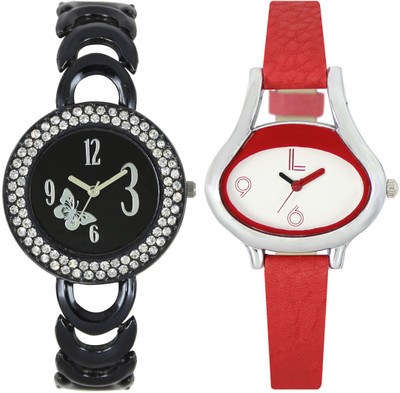 View Shivam Retail SR-201-206 Stylish Look SUPER HOT Pack Of 2 Watch  - For Girls Wrist Watches Price Online(Shivam Retail)