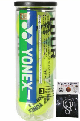 

Yonex tour (pack of 3) Tennis Ball(Pack of 3, Green)