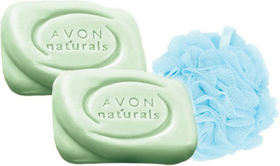 

Avon Anew Naturals Deodorizing Soap (set of 2) + Loofah(Set of 3)
