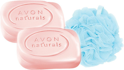 

Avon Anew Naturals Fairness Soap (set of 2) + Loofah(Set of 3)