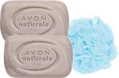 

Avon Anew Naturals Exfloliating Soap (set of 2) + Loofah(Set of 3)