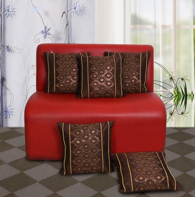 Dekor World Embroidered Cushions Cover(Pack of 5, 40 cm*40 cm, Multicolor)