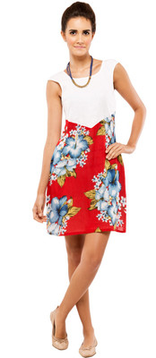 FIRANJI Women Empire Waist Red Dress FIRANJI Women Empire Waist Red Dress