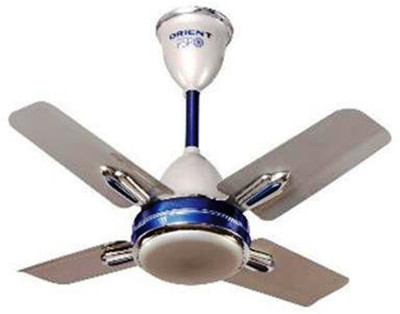 

Orient Quasar Ornamental 24-inch Silver and Blue 4 Blade Ceiling Fan(silver, Pack of 1)