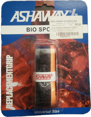 

ASHAWAY Bio Sponze Replacement Grip - Black & Orange Smooth Tacky Grip(Black, Pack of 1)