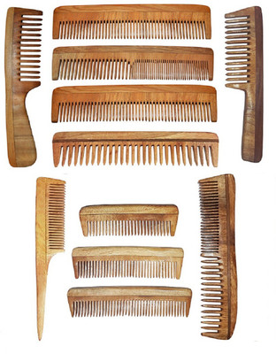 

Majik Good Quality Hair Neem Wood Combs For Control Hair Fall
