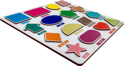 

Cryo Craft Wooden Shapes Puzzle board(Multicolor)