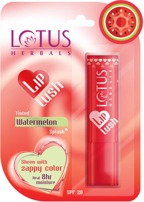 

Lotus Herbals Lip Lush Tinted Lip Balm Watermelon Splash(Pack of: 1, 4 g)