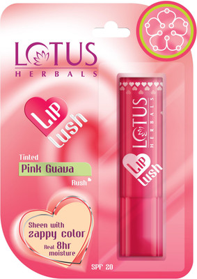 

Lotus Herbals Lip Lush Tinted Lip Balm Pink Guava Rush(Pack of: 1, 4 g)
