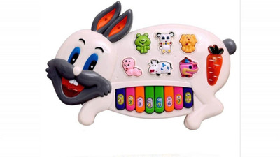 

Toyshine Rabbits Musical Piano With 3 Modes Animal Sounds, Flashing Lights & Wonderful Music(Multicolor)