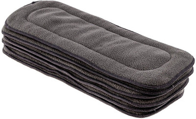 

N&M 5-Layer Bamboo Charcoal Cloth Diaper Insert (Pack of 3, Gray