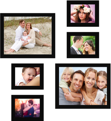

Swadesi Stuff MDF Photo Frame(Black, 6 Photos)
