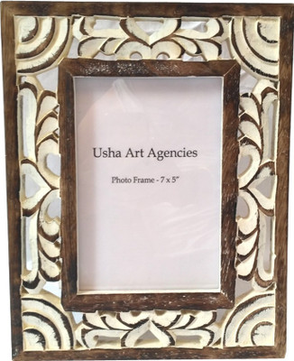 

USHA ART Wood Photo Frame(White, 1 Photos)