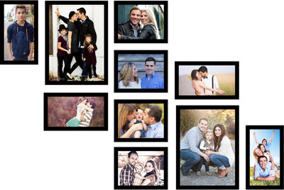 

Swadesi Stuff MDF Photo Frame(Black, 10 Photos)