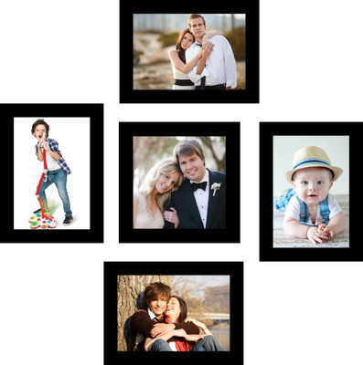 

Swadesi Stuff MDF Photo Frame(Black, 5 Photos)