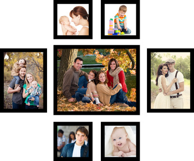 

Swadesi Stuff MDF Photo Frame(Black, 7 Photos)