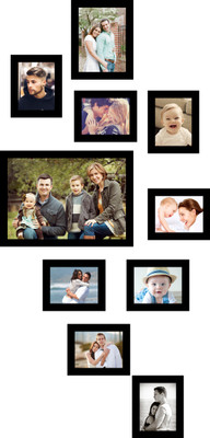 Swadesi Stuff MDF Photo Frame(Black, 10 Photos)