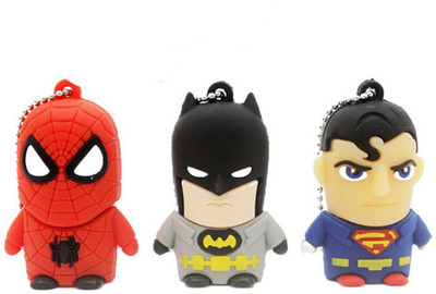 

Green Tree Fancy Cartoon Superman,Batman and Spider Man 16 GB Pen Drive(Multicolor)