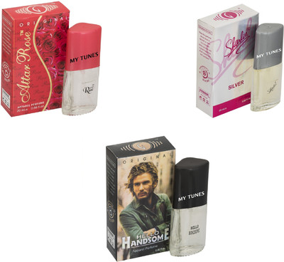 

My Tunes Attar Rose-Hello Handsome-Sharlin silver Eau de Toilette - 60 ml(For Men & Women)