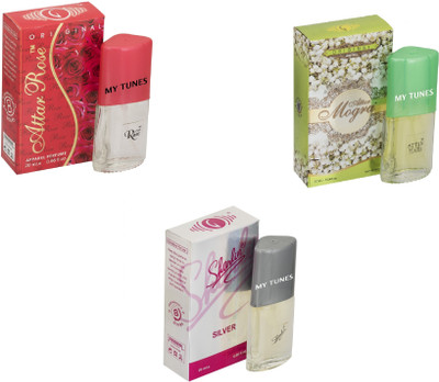 

My Tunes Attar Rose-Attar mogra-Sharlin silver Eau de Toilette - 60 ml(For Men & Women)