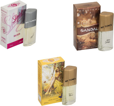 

My Tunes Afreen-Sandel-Sharlin silver Eau de Toilette - 60 ml(For Men & Women)