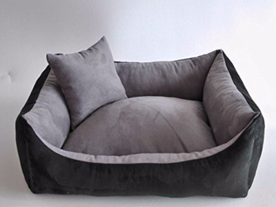 

petitude pet store BGS048 S Pet Bed(Black & Grey)