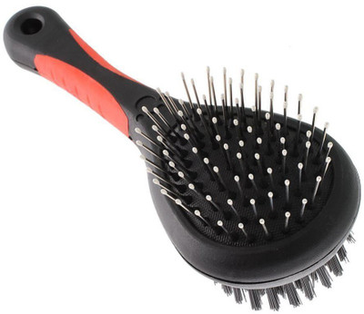 

SRI Imported High Quality Double Sided Pin Bristles Dog Brush (Small) Wire-pin Brushes for Dog