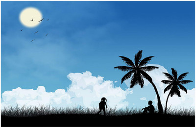 

Boy and Girl in Farm Silhoutte Photography Poster (18 inch x 12 inch) Paper Print(12 inch X 18 inch, Rolled)