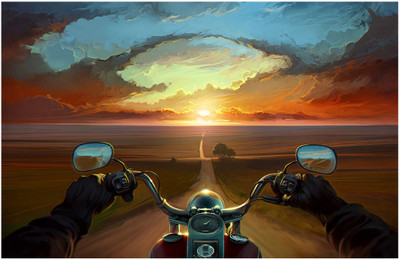 

Harley Davidson - Rider Poster (18 inch x 12 inch) Paper Print(12 inch X 18 inch, Rolled)