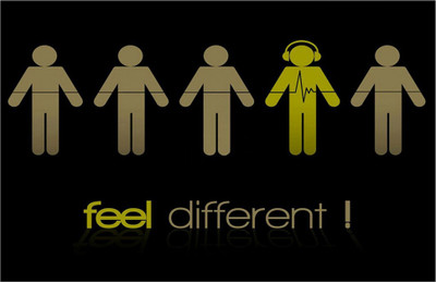 

Feel Different with Music Poster (18 inch x 12 inch) Paper Print(12 inch X 18 inch, Rolled)