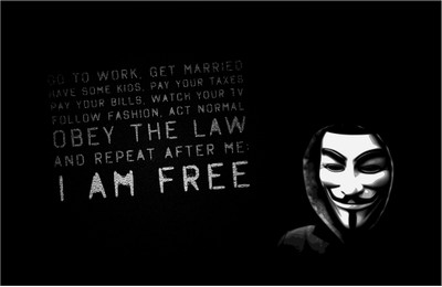 

V For Vendetta - I Am Free Poster (18 inch x 12 inch) Paper Print(12 inch X 18 inch, Rolled)
