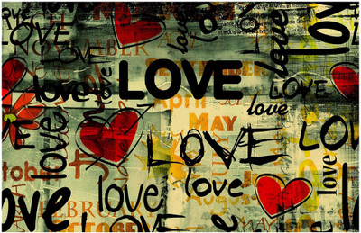 

Love Typography Poster (18 inch x 12 inch) Paper Print(18 inch X 12 inch, Rolled)